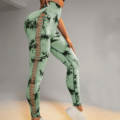 Lash & Lift Cutout Tie-Dye Leggings – Bullish Body Sculpt Series