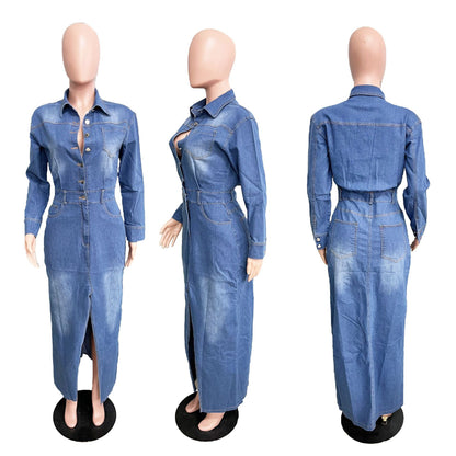 High Waist Denim Cowgirl Cloak Dress – Western Fringe Cape Skirt Style