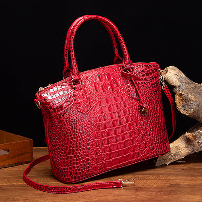 👜 Bold Luxe: Crocodile-Embossed Gradient Handbag with Convertible Strap