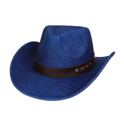 Western Retro Jazz Cowboy Hat – Twisted Flower Chain Fedora | Unisex Sunshade Outdoor Top Hat