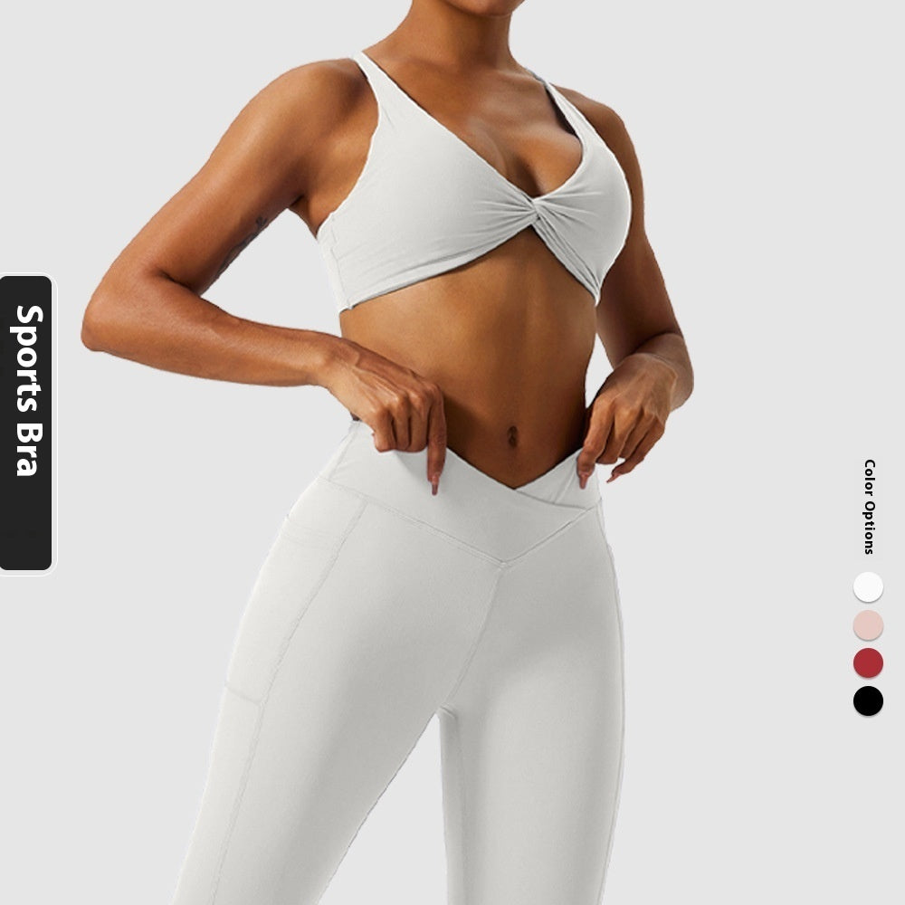 TwistFit Cross-Back Sports Bra – Bullish Flex & Flow Series