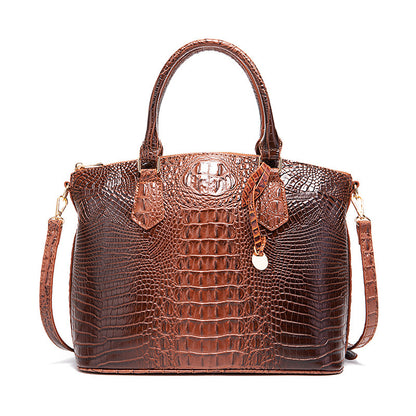 👜 Bold Luxe: Crocodile-Embossed Gradient Handbag with Convertible Strap