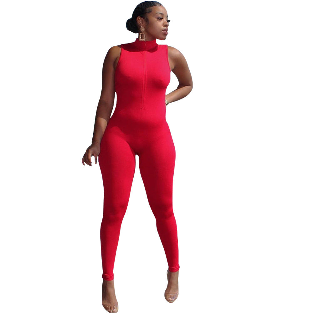 Snatched ZipFit Sleeveless Jumpsuit – Bullish SculptWear Edition