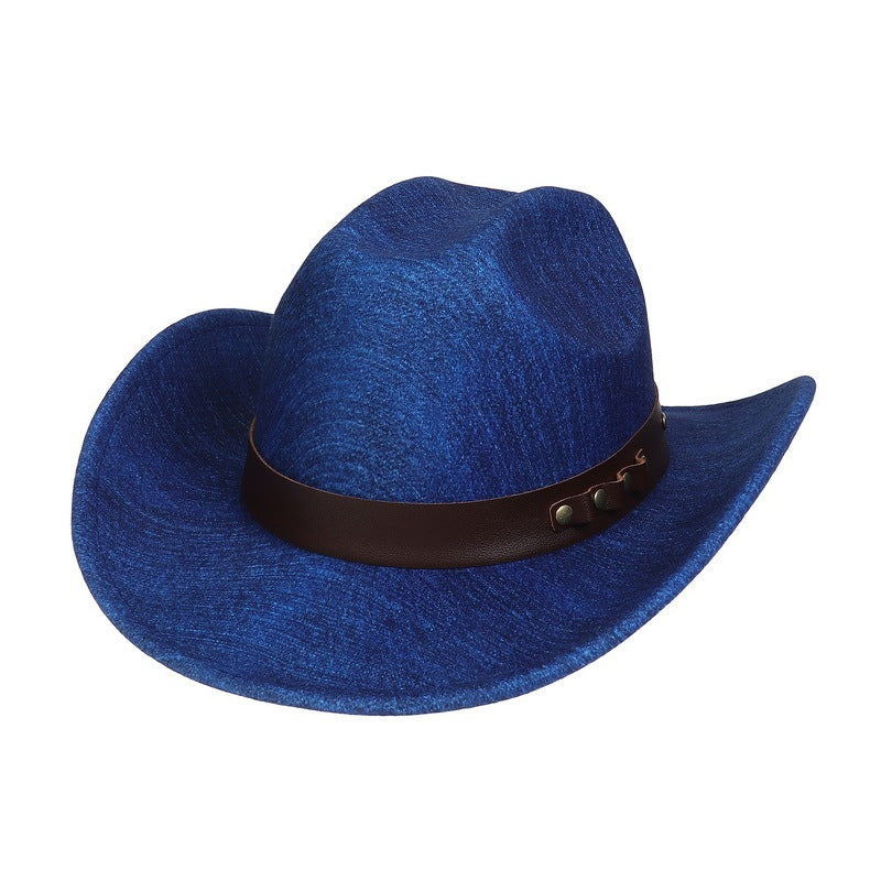 Western Retro Jazz Cowboy Hat – Twisted Flower Chain Fedora | Unisex Sunshade Outdoor Top Hat