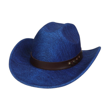 Western Retro Jazz Cowboy Hat – Twisted Flower Chain Fedora | Unisex Sunshade Outdoor Top Hat