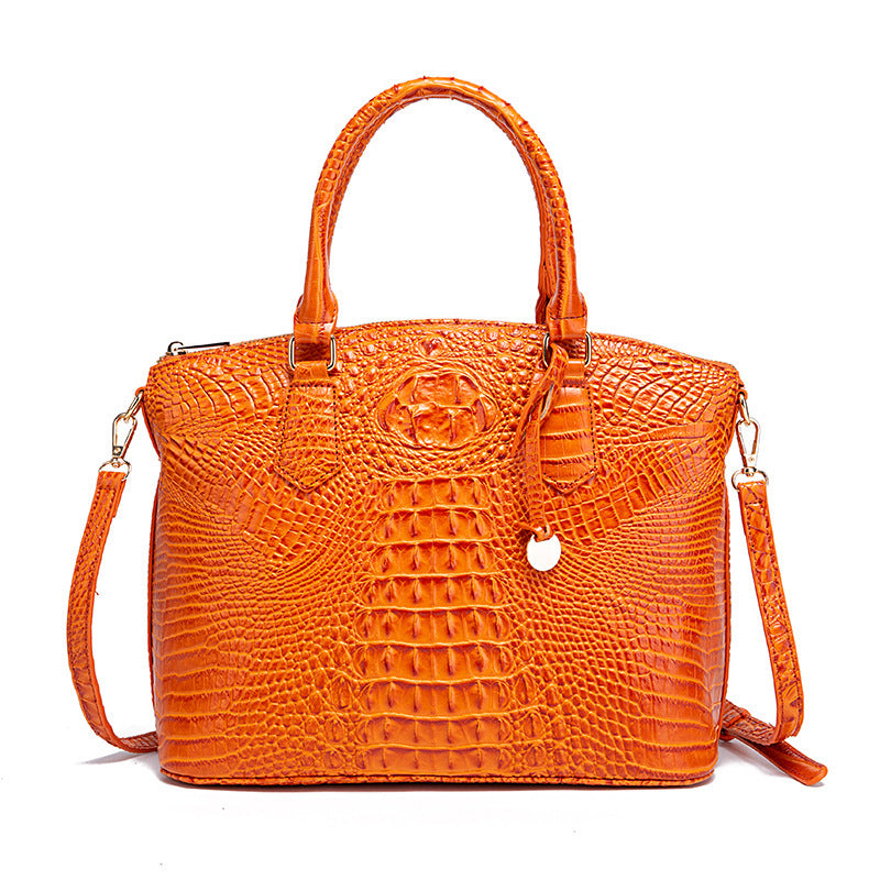 👜 Bold Luxe: Crocodile-Embossed Gradient Handbag with Convertible Strap