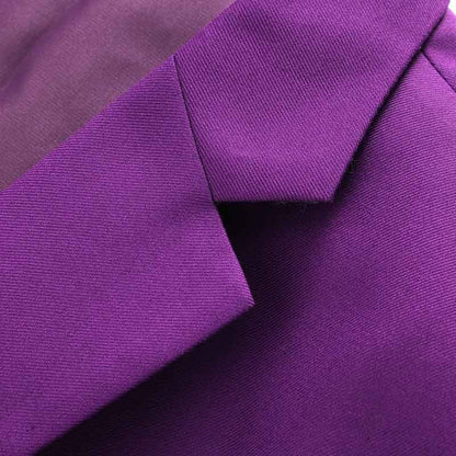 Men's Three-Piece Solid Color Slim Fit Suit – Wedding, Banquet & Evening Wear