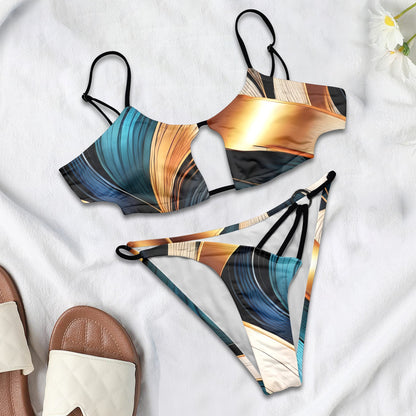 New Bullish Boutique 2025 Pattern: Front String Back Bikini Set