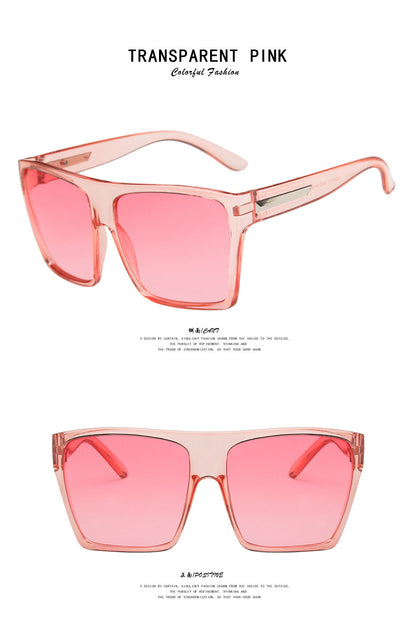 Oversized Square Rim Sunglasses for Women – UV Protection Fashion Shades