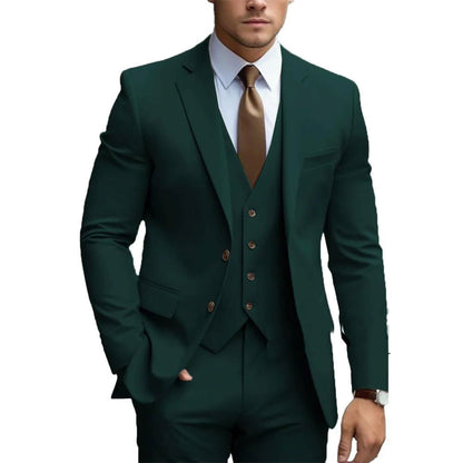 Men's Slim Fit 3-Piece Suit – Wedding & Business Formal Set