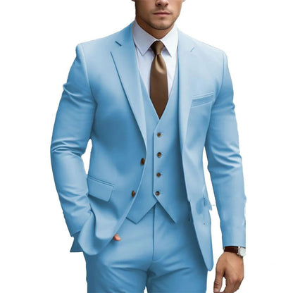 Men's Slim Fit 3-Piece Suit – Wedding & Business Formal Set
