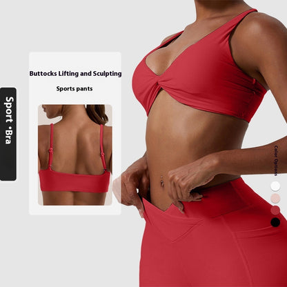 TwistFit Cross-Back Sports Bra – Bullish Flex & Flow Series