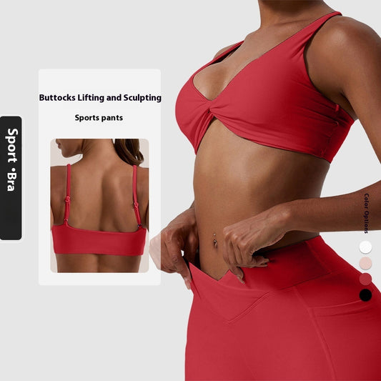 TwistFit Cross-Back Sports Bra – Bullish Flex & Flow Series