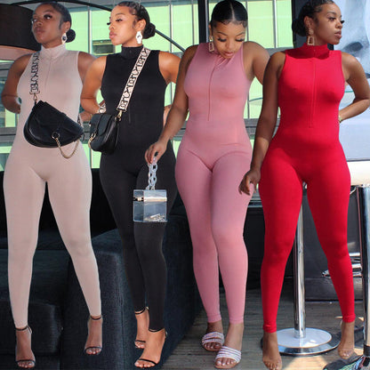 Snatched ZipFit Sleeveless Jumpsuit – Bullish SculptWear Edition