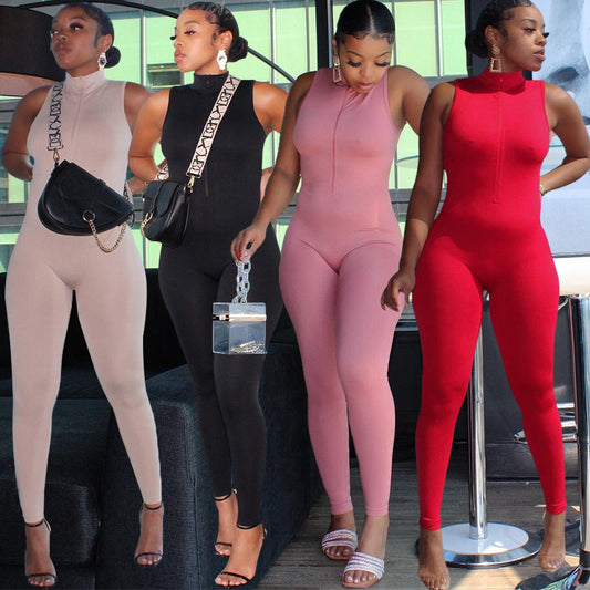 Snatched ZipFit Sleeveless Jumpsuit – Bullish SculptWear Edition