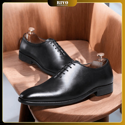 👞 Men’s Hand-Polished Leather Business Shoes – Formal Lace-Up Dress Shoe