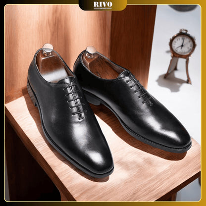 👞 Men’s Hand-Polished Leather Business Shoes – Formal Lace-Up Dress Shoe