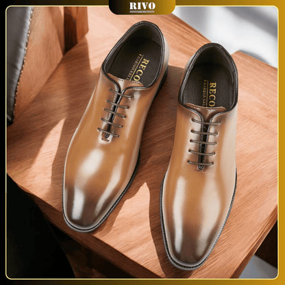 👞 Men’s Hand-Polished Leather Business Shoes – Formal Lace-Up Dress Shoe