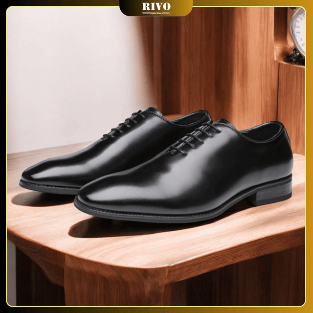 👞 Men’s Hand-Polished Leather Business Shoes – Formal Lace-Up Dress Shoe