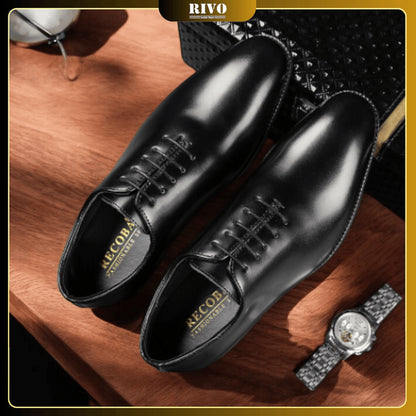 👞 Men’s Hand-Polished Leather Business Shoes – Formal Lace-Up Dress Shoe