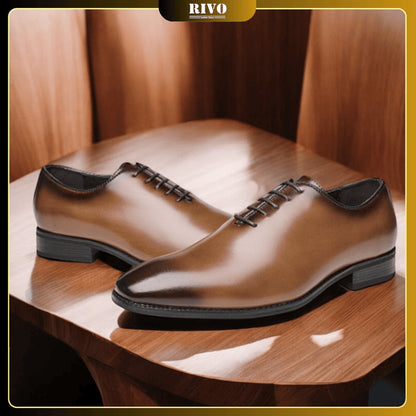 👞 Men’s Hand-Polished Leather Business Shoes – Formal Lace-Up Dress Shoe