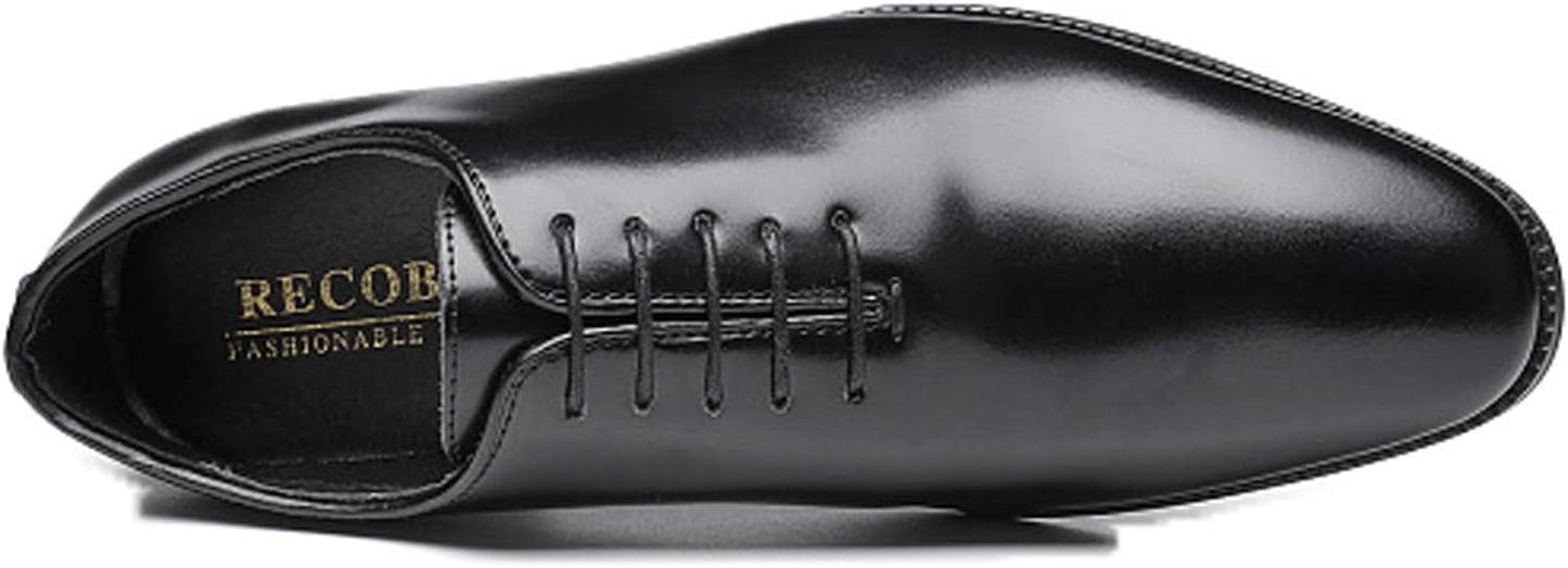👞 Men’s Hand-Polished Leather Business Shoes – Formal Lace-Up Dress Shoe